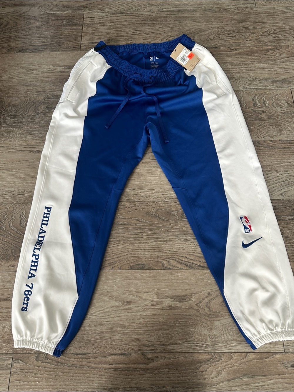 Nike Men’s Royal Blue and White Philadelphia 76ers Joggers